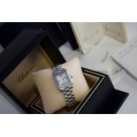 CHOPARD - HAPPY SPORT '278349' with DIAMONDS and BLUE SAPPHIRE SET CASE