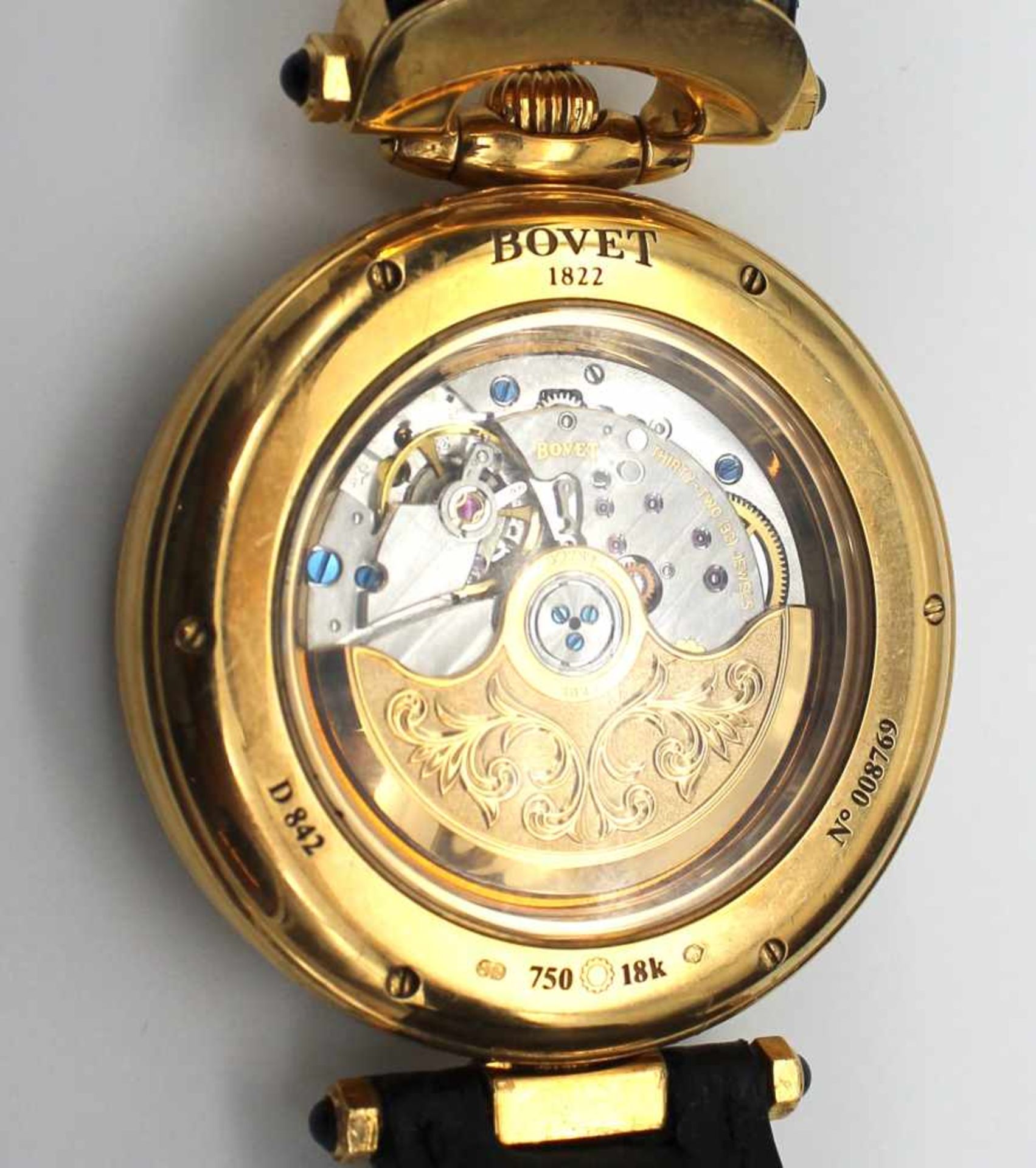 Bovet Fleurieur Herrenarmbanduhr, Automatic „Haute Horlogerie’’, 42 mm, in 18 Karat Gold mit 58 - Bild 5 aus 5