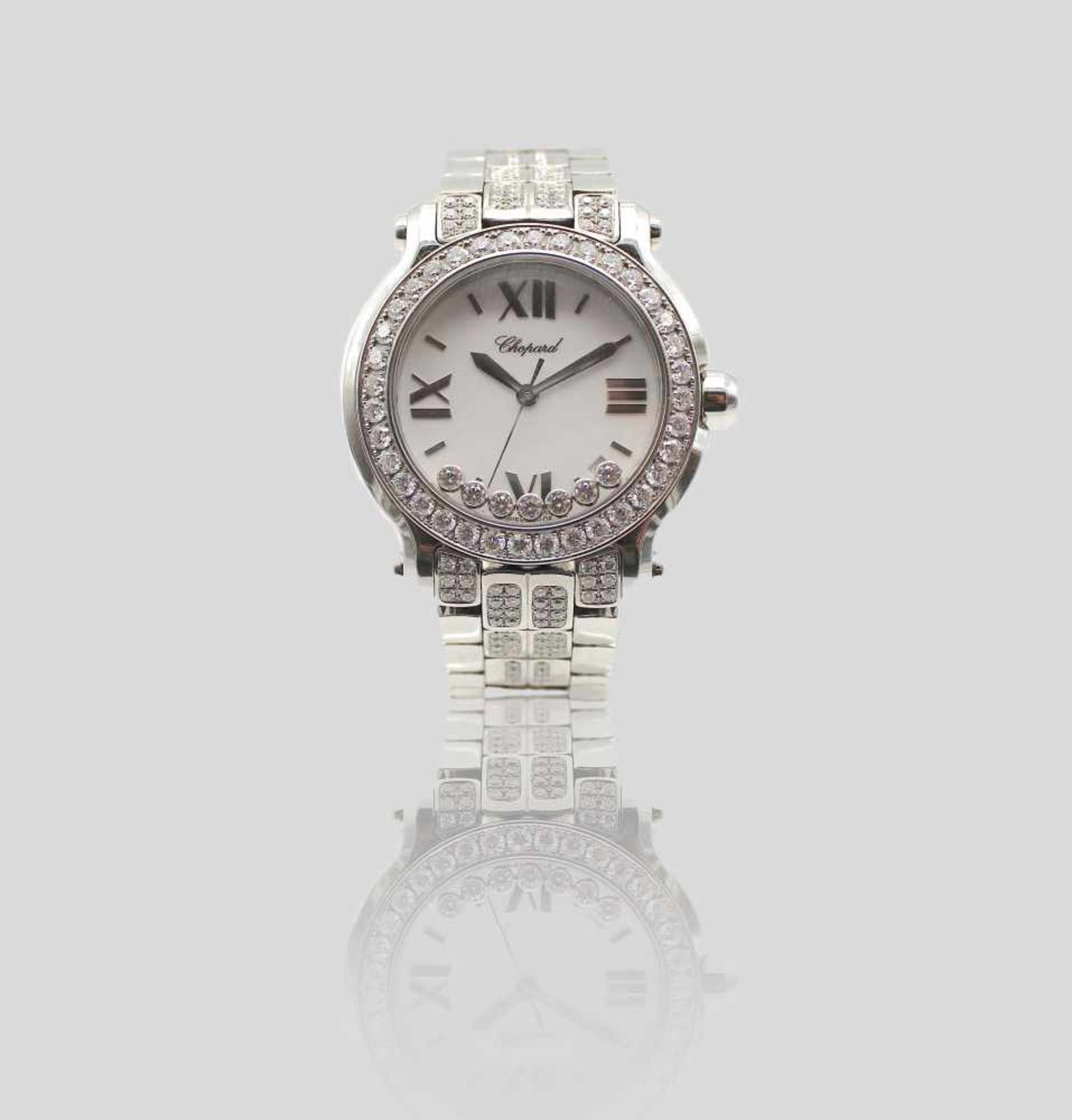 Chopard Happy Sport Quartz Damenarmbanduhr, 8475, in Stahl, Medium High 36 mm, mit Brillanten, Nr.