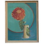 Julie Collino (20th century British) - Chrysanthemum in a Vase - signed & dated 1966 lower left, oil