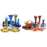 A quantity of Carnival & Art Glass, and other items (2 boxes). Condition Report Good overall