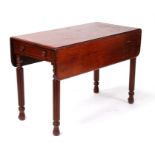 A Victorian mahogany pembroke table, 105cms (41.5ins) wide.
