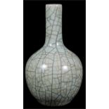 A Chinese crackle glaze bottle vase, 25.5cms (10ins) high. Condition Report Good condition with no
