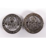 Two WWI silver War Badges for Services Rendered, numbered to the reverse 175640 and 268231 (2).