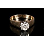 A diamond solitaire ring. Approx UK size M