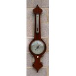 A 19th century mahogany cased thermometer barometer, the silver dial inscribed 'J Bullock, Bath',