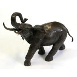 A cast bronze study of a bull elephant, 42cms (16.5ins) high.