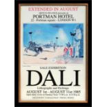 A Salvador Dali Sale Exhibition poster, dated August 1985, framed & glazed, 40 by 59cms (15.75 by