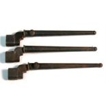 Three Lee Enfield No. 4 mark II spike bayonets (3).