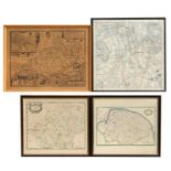 Robert Morden - Map of Hertfordshire & Map of Norfolk and two other maps (4). Condition Report There