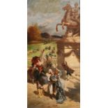 R. Neilson, Italian Scool - Cappriccio Scene - signed lower right, oil on canvas, framed, 49 by