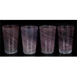 Four Venetian Art Glass beakers, 13.5cms (5.25ins) high (4). Condition Report All good condition