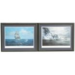 Two Roderick Lovesey signed limited edition prints - Sir Walter Raleigh - and - Eye of the Wind -