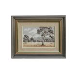 Anne Holmes - Australian Scene - signed lower left, oil on board, framed, 29 by 19cms (11.5 by 7.