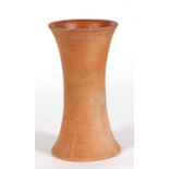 A Verwood pottery vase of waisted form, 18.5cm (7.25ins) high.