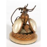 A 19th century French Palais Royale table bell, 10.5cms (4.1ins) high.