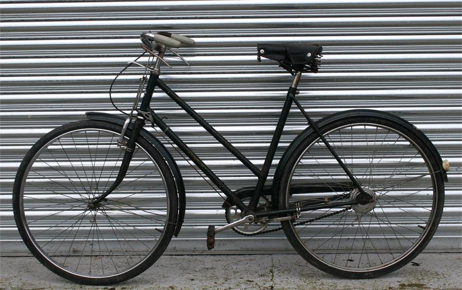 A vintage Triumph bicycle.