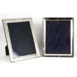 Two modern silver photo frames, dated Dublin 2004 and Sheffield 1998, to hold photos 15 by 20cms (