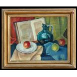 D Grant - Still Life of Decanter & Fruit - signed and dated '59 lower right, oil on canvas,