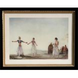 Sir William Russel Flint (1880-1969) signed print, framed & glazed, 53 by 38cms (20.75 by 15ins).