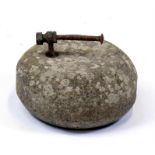A 19th century Scottish granite curling stone.
