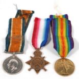 A WWI South Africa 2nd Mounted Rifles medal trio named to PTE. A. BROWN. 2ND M.R.
