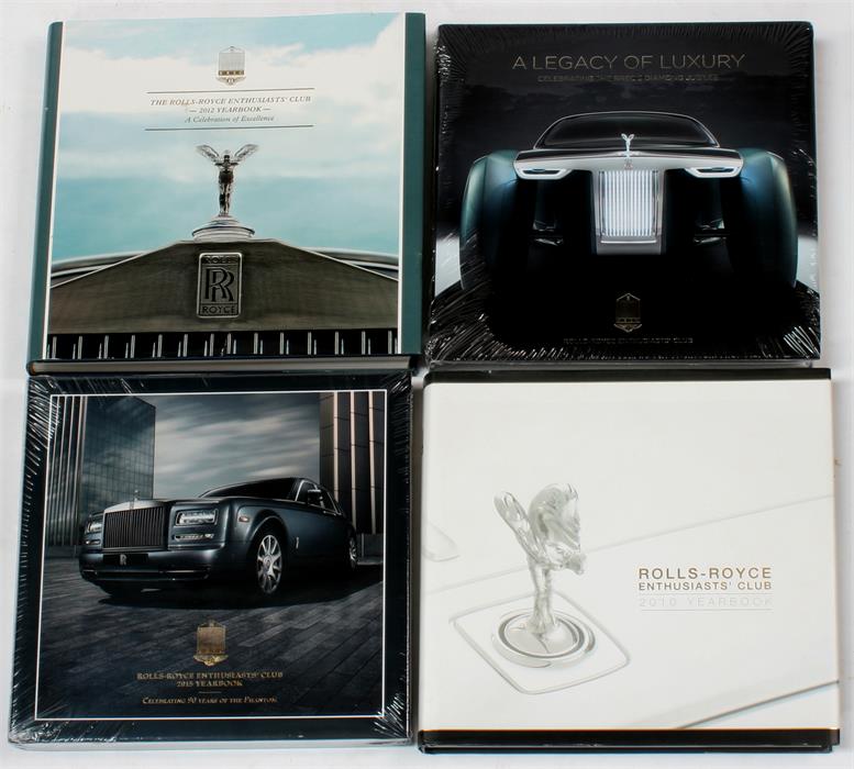 Four Rolls Royce Enthusiasts Year Books, 2010, 2012, 2015 and Diamond Jubilee.