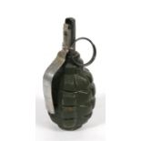 A complete Polish F1 inert fragmentation hand grenade. 13cms high (5.125ins) overall