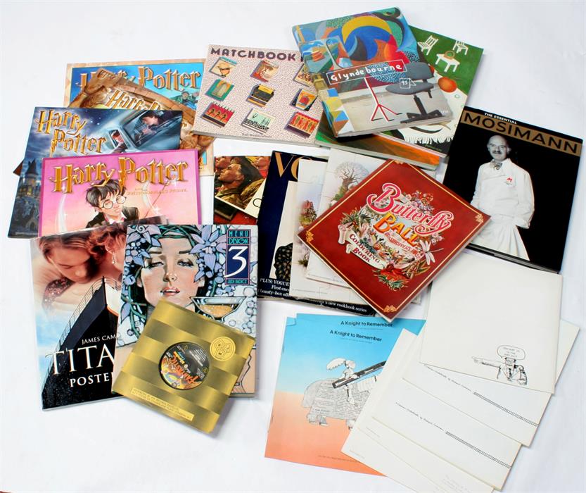 A quantity of promotional, publicity and illustrated works, including Harry Potter calendars and