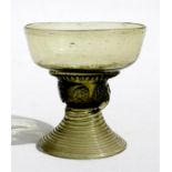 A Dutch rummer or roemer glass, 9cms (3.5ins) high. Condition Report Good condition.