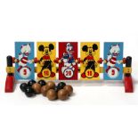 A Disney character Kalle Ankas Bowling game by Brio with balls. 46cms (18ins) wide