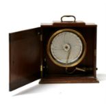 A brass Glenfield Pressure recorder in its fitted wooden case. Made by Glenfield & Kennedy of