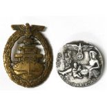 Two Third Reich badges (probably reproduction).