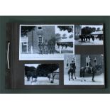 A personal photograph album showing the officers and men of the 1st Guards Brigade rehearsing for