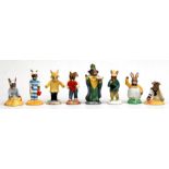 A group of Royal Doulton Bunnikins figures to include Sailor, Mother, Boy Skater and Sweetheart (