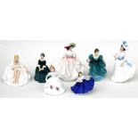 A group of Royal Doulton figures including Joanne, HN2373; Margaret, HN2397; Sunday Best, HN2698 and