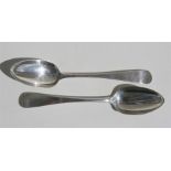 A pair of George III silver tablespoons, Edinburgh 1807, 23cms (9ins) long (2). Condition Report