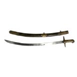 A Polish karabela Cavalry troopers sabre or sword. Having a brass hilt and crossguard with brass