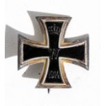 A WW1 German Iron Cross 1st Class with KO marked to the reverse