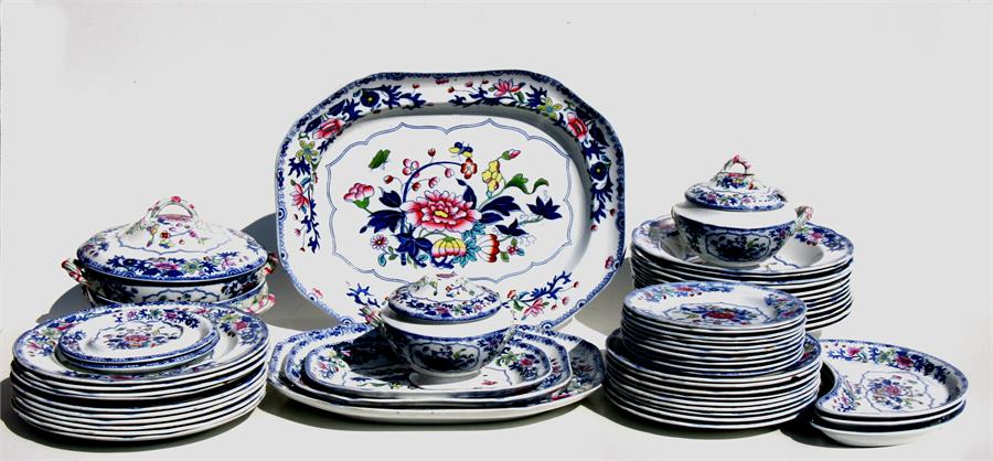 A Copeland Spode part dinner service, pattern no. 6040, to include meat plates, dinner plates and