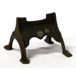 A Victorian cast iron boot scraper, 24cms (9.5ins) wide.