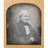A Beard's Photographic Institution daguerreotype of a bearded gentleman, 10 by 11.5cms (4 by 4.