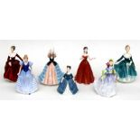 A group of Royal Doulton figures including Susan, HN2952; Clare, HN2793, Janine, HN2461 and