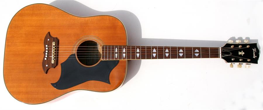A Japanese Terada, model no. FW943 acoustic guitar (copy of a Gibson).