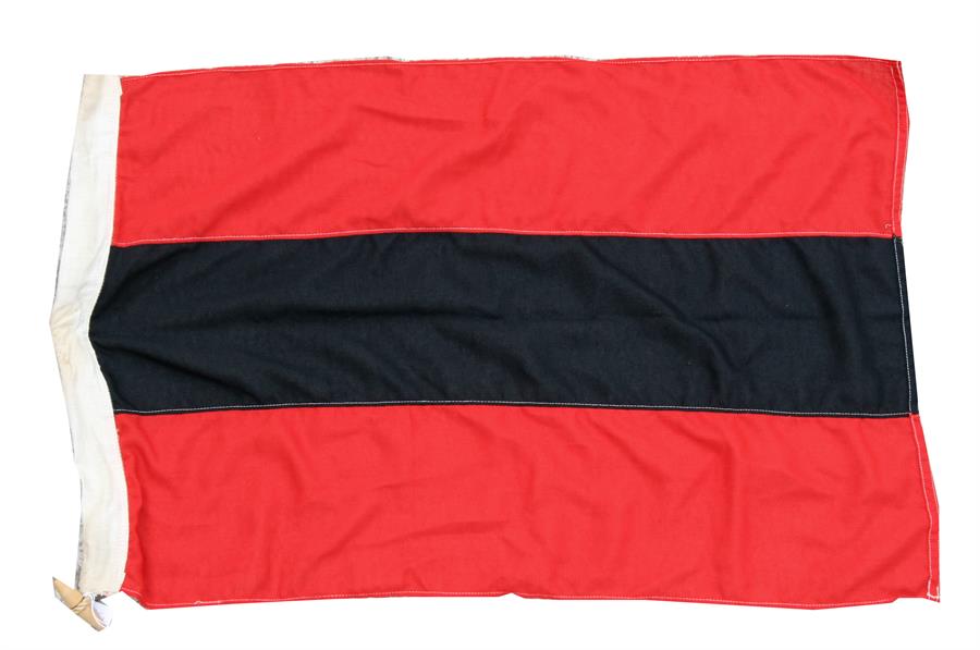 An original Albanian Merchant cotton flag. 94cms by 61cms (37ins by 24ins) approximately