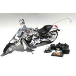 A New Bright remote controlled model of a Harley Davidson motorcycle, 66cms (26ins) long.