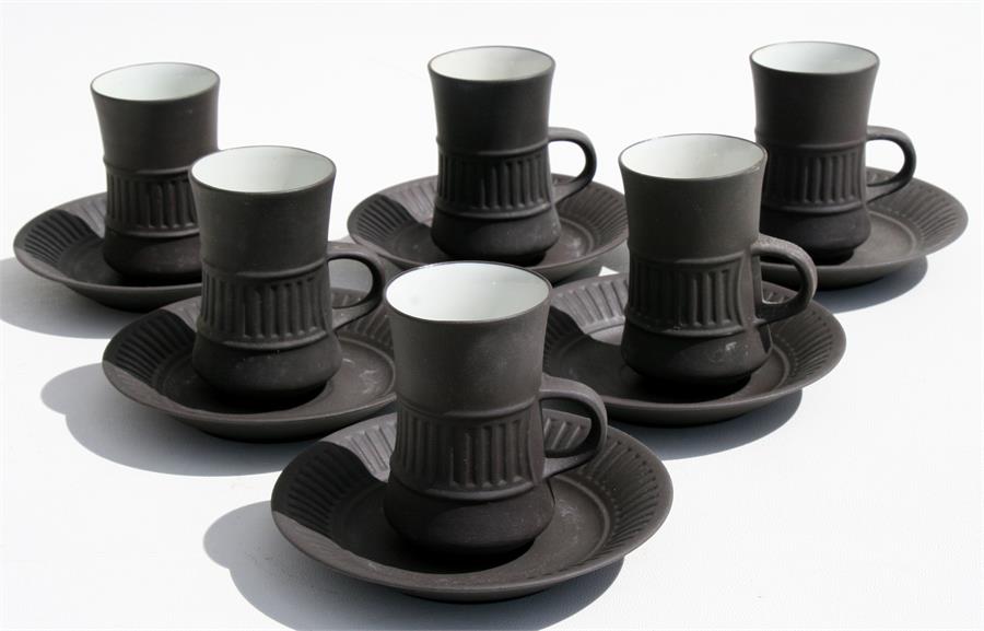 A Dansk Danish design 1970's pottery coffee set.