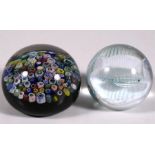 A Caithness Trapeze paperweight; together with millefiori paperweight (2). Condition Report Slight