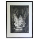 Albany E Howard (1872-1936), interior of a Cathedral, signed in pencil to the margin, framed and