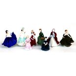 A group of Royal Doulton figures to include 'Elaine' HN2791, 'Grace' HN2318, 'Rachel' HN2936 and '